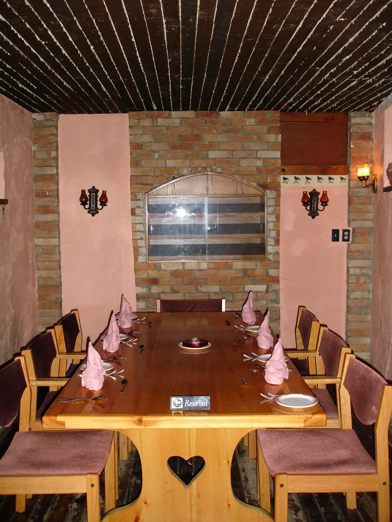 Private dining room at Hole in the Wall